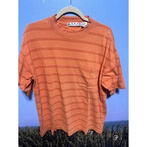Vintage Fenn Wright & Manson Brand Mens‎ Rayon Cotton T Shirt Size M Orange